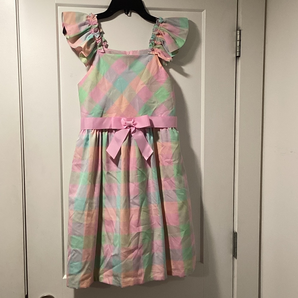 NWT Bonnie Jean Flutter Fit + Flare Dress Multi